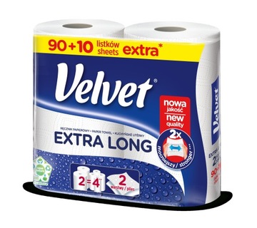 БАРХАТНЫЕ БУМАЖНЫЕ ПОЛОТЕНЦА, БЕЛАЯ ЦЕЛЛЮЛОЗА 2 ШТ.