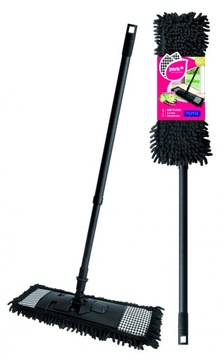 YORK MOP płaski mikrofibra salsa wzór PEPITA + KIJ