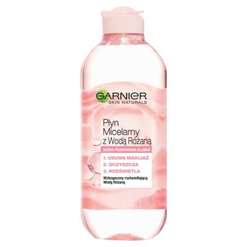 Garnier płyn micelarny do demakijażu z wodą różaną 400 ml