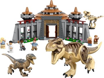 LEGO JURASSIC WORLD ПОСЕТИТЕЛЬСКИЙ ЦЕНТР АТАКА ТИРАННОЗАВРОВ И РАПТОРОВ 76961