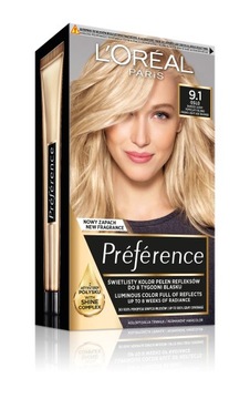 L'Oreal Preference trwała farba do włosów 9.1 Oslo Jasny Popielaty Blond