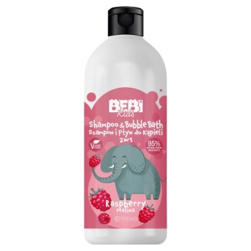 BARWA Bebi Kids Шампунь і Засіб для купання 2 в 1-Малина 500 мл