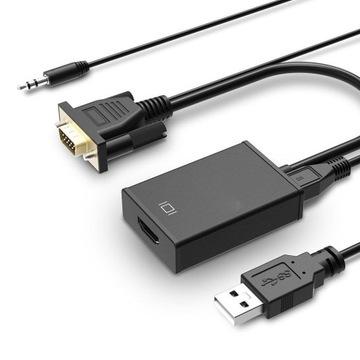 Adapter GEMBIRD A-VGA-HDMI-01 (HDMI F - D-Sub (VGA