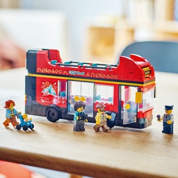 LEGO City 60407: Набор кубиков красного двухэтажного туристического автобуса и электронная книга