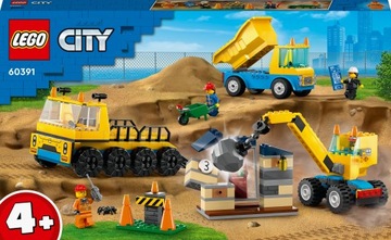 LEGO City 60391 Pojazdy budowlane i kule do wyburzania