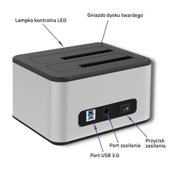 Stacja Dokująca Dysków 2Xhdd/Ssd 2.5\