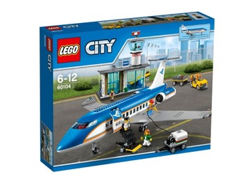 LEGO City 60104 Lotniskowy terminal pasażerski UNIKAT Samolot Lotnisko