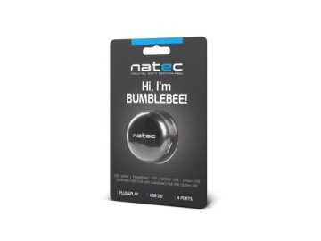Концентратор NATEC Bumblebee NHU-1330 (4x USB 2.0; цветная часть)