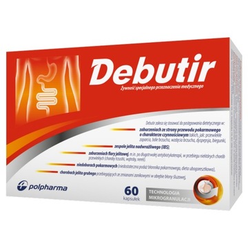 DEBUTIR 0,15 x 60 kaps. zespól jelita nadwrażliwego, choroby jelita grubego