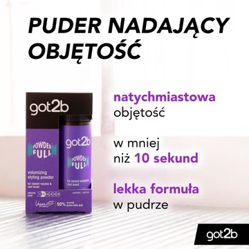 GOT2B ОБЪЕМНАЯ ПУДРА ДЛЯ УКЛАДКИ ВОЛОС ОБЪЕМНАЯ ПУДРА ДЛЯ ВОЛОС