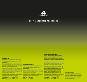 Adidas PURE GAME zestaw edt 50 ml + deo 150ml + żel pod prysznic 250ml