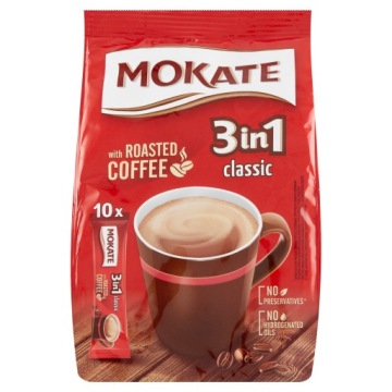 Кофейная смесь 3в1 Classic Mokate растворимый 10 пакетиков