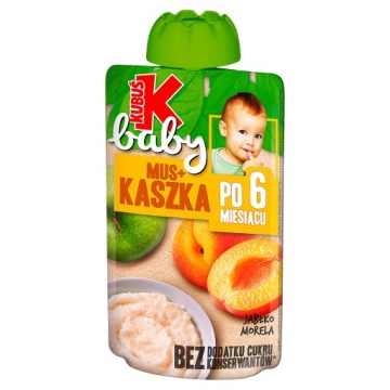 KUBUŚ Baby пюре+кашка, Яблуко, Абрикос, по 6. місяця життя 100 г -