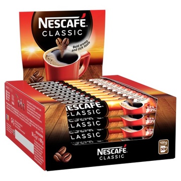 Кофе Nescafe Classic растворимый 100х2г пакетики