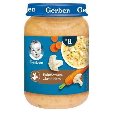 Обід Gerber Суп З цвітної капусти з кроликом по 8 місяця 190 г