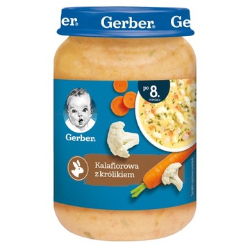 Gerber Kalafiorowa z królikiem dla niemowląt po 8