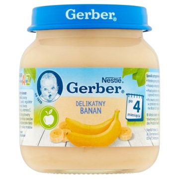 Gerber десертик банановий для немовлят по 4. місяця 125 г