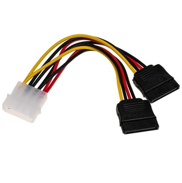 Кабель Molex для 2х дисков SATA Akyga AK-CA-16 15см