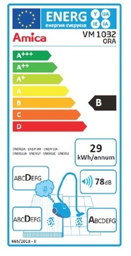 AMICA ORA VM1032 ПЫЛЕСОС | МЕШОК | ТИХИЙ | ЛЕГКИЙ | МОЩНЫЙ 900ВТ | Агентство по охране окружающей среды10