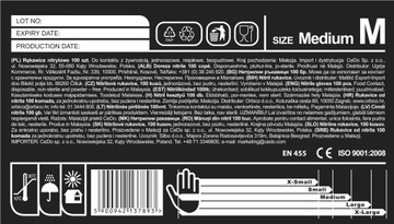 ЧЕРНЫЕ НИТРИЛОВЫЕ перчатки Paclan Expert M 100