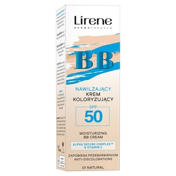 Lirene Nawilżający Krem BB koloryzujący z filtrem SPF 50 01 Natural 30 ml