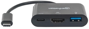 MANHATTAN USB 3.1 — адаптер HDMI, USB 24-контактный, USB 4-контактный 152037 USB 3.1 — HD