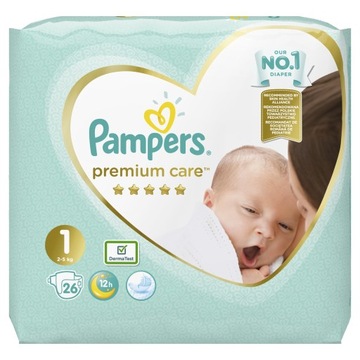 Pampers Premium Care 1 для новорожденных 26 шт.