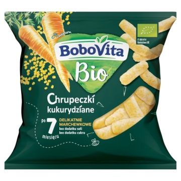 BoboVita Біо Снеки Кукурудзяні Ням Для Дітей Морквяні 7 міс.+ Peppa