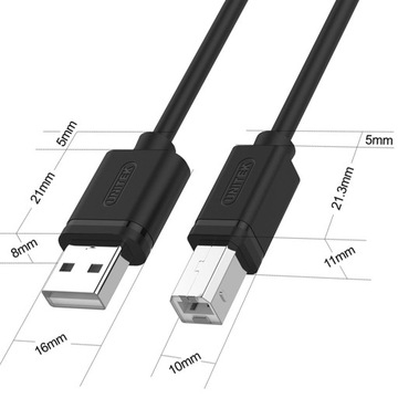Кабель Unitek Y-c420GBK USB 2.0 AM-BM, 3 м