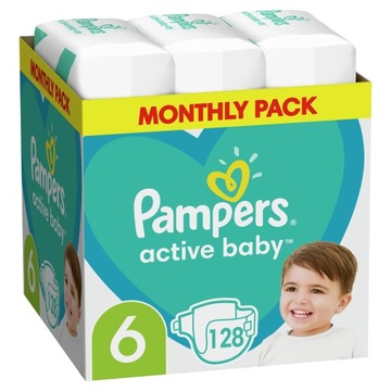 Pieluszki Pampers Active Baby Rozmiar 6 128 szt.