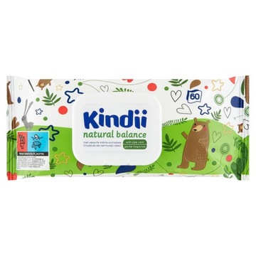 Салфетки Kindii Natural Balance для младенцев и детей, упаковка 72 шт.