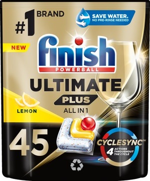 Finish Ultimate Plus Kapsułki do Zmywarki 45 Lemon