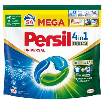 MEGA PERSIL UNIVERSAL DISC DEEP CLEAN KAPSUŁKI DO PRANIA 4 w 1 54 SZT