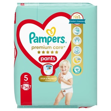 PAMPERS PREMIUM CARE PANTS 5 PIELUCHOMAJTKI 34 SZT
