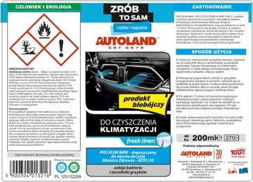 AUTOLAND ŚRODEK DO CZYSZCZENIA I DEZYNFEKCJI KLIMATYZACJI BIOBÓJCZY FRESH