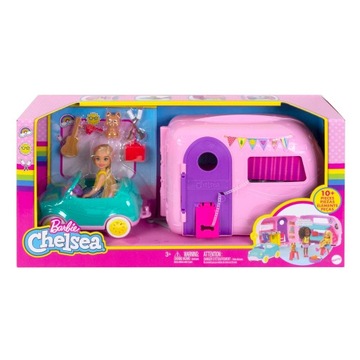 Barbie LalkaChelsea Przyczepa Kempingowa Auto+ Akcesoria Mattel