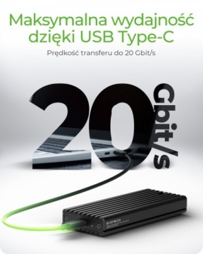 Корпус ICYBOX IB-1917M-C32a NVMe USB 3.2 Gen 2x2, 20 Гбит/с.