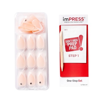 KISS Искусственные ногти самоклеящиеся imPress - So French 1 упаковка (30 шт)