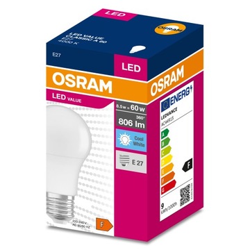 ŻARÓWKA LED E27 13W = 100W 2700K CIEPŁA BIAŁA 1521LM A60 MOCNA OSRAM
