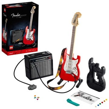 Klocki LEGO Ideas gitara elektryczna piec Fender Stratocaster na prezent18+