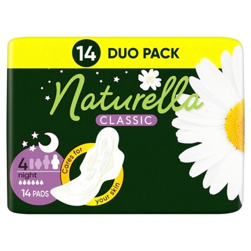 Салфетки гигиенические Naturella Classic Night с крылышками 14 шт.