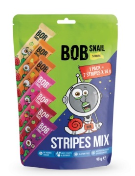BOB SNAIL ремінець 7 смаків x 14 г фруктові перекуски мікс ремінців 100% фрукти