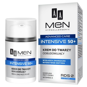 AA MEN ADVANCED CARE odbudowujący krem do twarzy 50+ męski, 50 ml