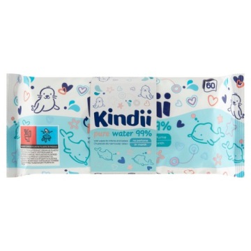 6 шт. KINDII Pure Water 99% Серветки для немовлят і дітей