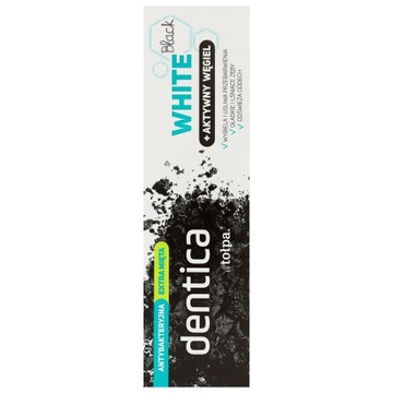dentica by tołpa BLACK WHITE pasta do zębów z aktywnym węglem 75 ml