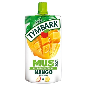 Tymbark Mus 100% mango jabłko banan 120 g