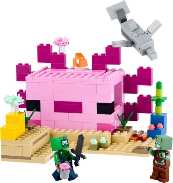 LEGO Minecraft Кирпичи для детей ДОМ АКСОЛОТЛЯ