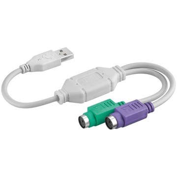 PRZEJŚCIÓWKA USB ADAPTER KLAWIATURA + MYSZ PS/2 USB - 2x PS2 PS2 QJP3