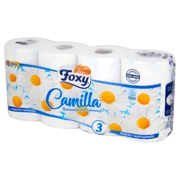 БУМАГА FOXY CAMILA РОМАШКА 8 РОЛИКОВ