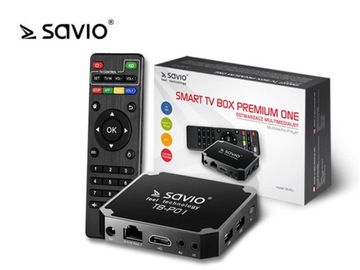 SAVIO Smart TV Box Premium One тюнер, 2/16 ГБ, Android 9.0, HDMI v2.0, 4K,